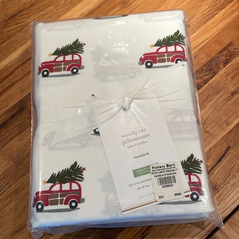 Pottery Barn Woody Car Christmas Pillowcases